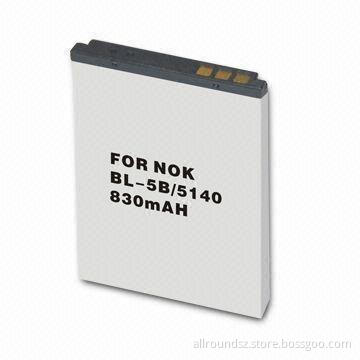 Mobile Phone Battery with 3.7V Power, Suitable for Nokia 5140